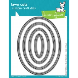 Lawn Fawn STITCHED OVALS SMALL stackable dies cuts